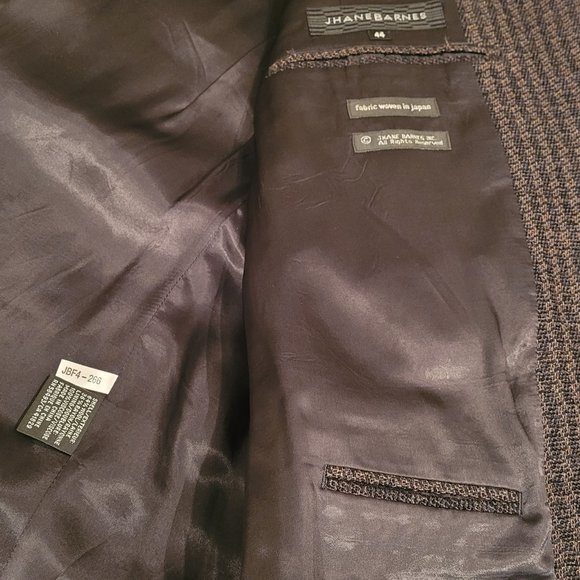 Vintage Jhane Barnes Men’s Blazer, Navy/Brown - Picture 7 of 8